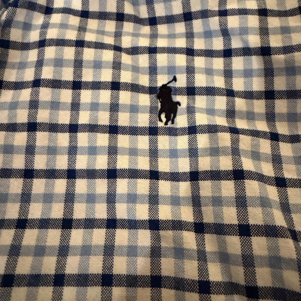 Ralph Lauren Youth Large blue plaid dress shirt! - Picture 2 of 4